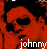 Red skull icon with black eye sockets and nose cavity, white text 'johnny' at bottom right on dark background.