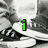six pixelated images showing various shoe-related visuals including sneakers, a green Converse sneaker, and text overlays