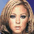 A 50x50 pixel animated contact sheet showing two frames of a buddy icon with a woman's face on the left and green text logo on the right against dark background.