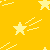 Yellow background with multiple light yellow stars and short white streaks, some of which have a gray rectangular overlay at the bottom right.