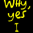 Yellow text on black background with a small grayscale image of an animal wearing a cap, displaying repeated 'NAH' and 'BAT DOG!' phrases.