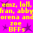 A static image with a bright pink background displays yellow text and purple star shapes arranged in a pattern