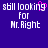 Pixelated text on a solid purple background with one version featuring a pink heart symbol replacing the 'g' in 'looking'.
