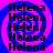 A static image with four identical of the name "Helena" repeated in black text over a blue and purple spiral background