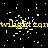 Yellow text reading 'twilight.com' repeats horizontally across a black background with scattered white pixel noise, partially obscured by a gray rectangular overlay on the right.