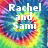 Tie-dye background with white text reading "Rachel and Sami" in top-left, "Bestest Friends Forever" in top-right, and "Through It All" in bottom-left.