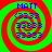 Four identical spiral patterns with red and green colors, each containing blue text reading MATT followed by three lines of 0333.