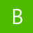 Green square background with a large white capital letter B centered in the middle.