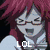 Pixelated anime-style character icons with text overlays, featuring expressions like laughter and confusion, in a