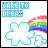 A static pixel art icon featuring a rainbow, cloud, and text 'DARE TO DREAM' with animated text effects.