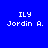 Four blue-toned display 'ILY Jordin A.' text with varying background brightness levels