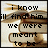 Pixelated text reads 'i know i'll find him. we were meant to be' over a blurred background with brown and beige tones.
