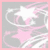 Pixelated pink and gray animated buddy icon with stars, text "me myself & i", and a soft pastel aesthetic.