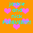 Pixelated cyan text on orange background with pink hearts, repeating 'jackie and nick FOREVER!!!!!' in two