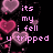 Pixelated pink hearts float against a black background with changing text reading 'its my i fell u tripped' and 'not fault for u!! me!!'