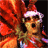 A pixelated image of a person with a white headband and red clothing on the left, next to a red square with white text reading 'elton john .com' on the right.