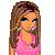 Pixel art contact sheet showing multiple frames of a female character in pink top and denim skirt with text "single" and "and lookin" visible.