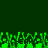 Green pixelated shapes resembling grass or foliage against a dark green background, with no visible text or distinct characters.
