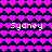 Pixelated heart pattern with two instances of the name 'Sydney' in white text on a dark background.
