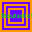 Four identical square with alternating orange and purple concentric borders, each containing green text reading "Stoutastic! Stoutastic!" across the center