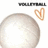 A large light gray circular shape with a bright white center, a small orange heart outline to the right, and a dark horizontal bar at the top.