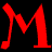 Red stylized M-shaped logo with musical note tails on a black background, displayed as two side-by-side frames in a contact sheet layout.