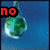 Animated icon with a blue background showing a green and white teardrop-shaped object, text changes across frames.