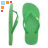 Green flip-flops shown in side and top views with color swatch variations on white background.
