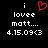 Black background with white pixelated text reading 'i lovee matt.... 4.15.09<3' and a red heart symbol above the first 'i'.