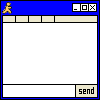 Animated contact sheet of AIM chat window frames showing text exchanges between users "The_ONE" and "SHYGIRL" with visible typing, message delivery, and conversation flow.