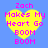 Yellow heart-shaped icon with pink text on blue background, displaying "Zach Makes My Heart Go BOOM" in pixelated font.