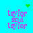 Pixelated text 'taylor and taylor' in pink on cyan background with green heart and starburst animations.