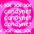 A static image with a pink spiral background and repeated white text "condynet" in a pattern, surrounded by pixelated pink and white border elements