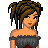 Pixel art contact sheet showing a female character's outfit and text fragments with visible animation frames for legs, torso, head, bag, and boots.