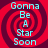 Four identical display cyan text 'Gonna Be A Star Soon' over a red and dark purple spiral background with pixelated edges