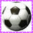 Pixelated soccer ball icon with black and white on left, blue background with 'SOCCER' text and pixel art pattern on right