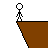 Animated sequence of stick figures on a brown cliff edge, showing interactions and falling actions with text 'OOPS.' in the final frame.