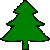 Static pixel art of a green Christmas tree on gray background with 'OriginalIcons.com' text in bright green script on dark green
