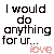Pixelated text-based buddy icon with black and pink lettering on white background, displaying a romantic quote ending in "love".