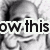 Black-and-white pixelated image of a person with text overlays, showing partial phrases across the frame.