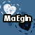Blue background with white and dark blue heart shapes; text elements change across frames.