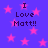 Purple background with pink stars and repeated text "I Love Matt!!" in dark purple pixelated font.