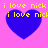 Pixelated blue heart on pink background with yellow text 'i love nick' repeated across four identical