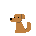 Two pixelated dog icons side-by-side on a gray background with "NEW" text above the right icon, showing slight pose differences between frames.