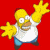 Animated contact sheet of five Simpsons characters in pixelated style with varying backgrounds and poses.