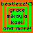 Four identical pixelated green and orange square icons with text reading 'bestiezz! <3 grace mikayla kaeli and more!' arranged in a , each containing a central orange square outline that alternates between solid and hollow states across observations