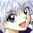A pixelated anime-style character with silver hair and large eyes appears on the left side of a contact sheet, while the right side displays text "Anime IM" and "COM" in white pixelated font against a black background.