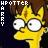 Pixelated image of a yellow cartoon character with large white eyes and brown hair, featuring 'HPOTTER' text at top and 'HARRY' text vertically on left.