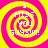 Four identical pixelated spiral patterns with pink and yellow colors, each containing white text reading "I MISS YOU GUYS!!!!!".