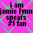 A static image with a bright pink background and green diamond-shaped patterns, displaying black text that reads "i am jamie lynn spears #1 fan" in four identical quadrants.